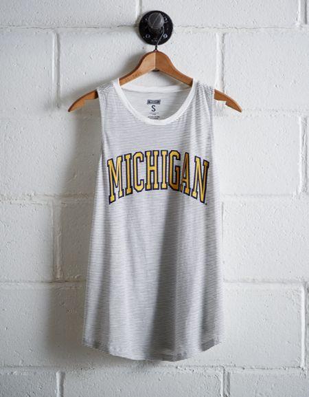 Tailgate Women's Michigan Stripe Tank