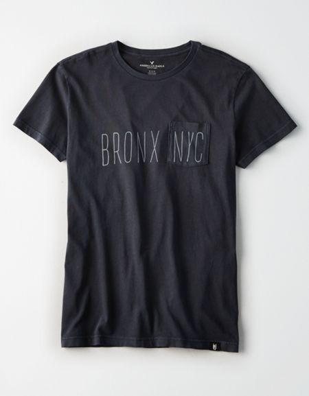 American Eagle Outfitters Ae Nyc Graphic Pocket Tee