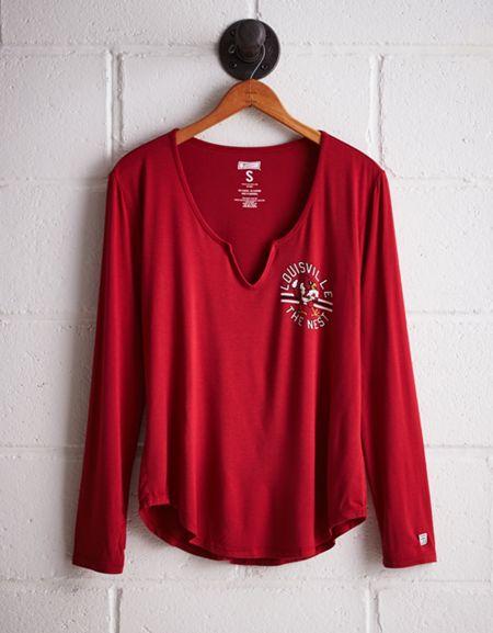 Tailgate Women's Louisville Split Neck T-shirt
