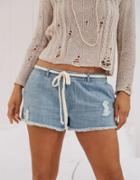 Aerie Denim Fringe Short