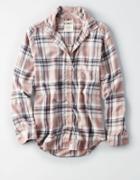 American Eagle Outfitters Ae Ahhmazingly Soft Plaid Boyfriend Shirt
