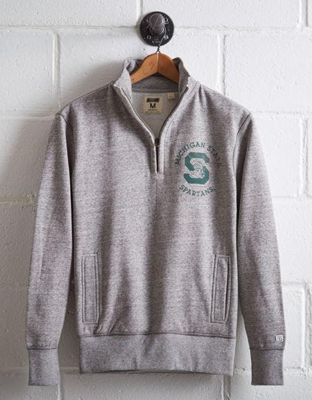 Tailgate Men's Michigan State Half-zip Fleece Popover