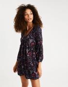 American Eagle Outfitters Ae Printed Split-sleeve Shift Dress