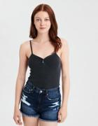 American Eagle Outfitters Ae Soft & Sexy Ribbed Mini Henley Tank