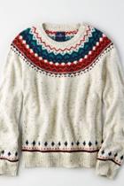 American Eagle Outfitters Ae Patterned Crew Sweatshirt