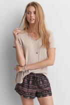 American Eagle Outfitters Ae V-neck Raw Edge T-shirt