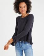 American Eagle Outfitters Ae Double Ruffle Hem Top