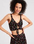 American Eagle Outfitters Ae Tiered Front Crop Top