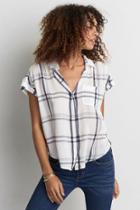 American Eagle Outfitters Ae Short Sleeve Plaid Shirt