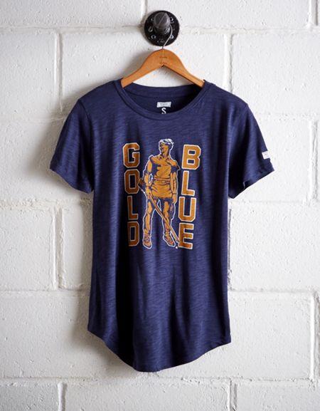 Tailgate Women's West Virginia Gold & Blue T-shirt