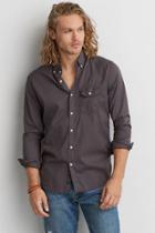 American Eagle Outfitters Ae Solid Poplin Shirt