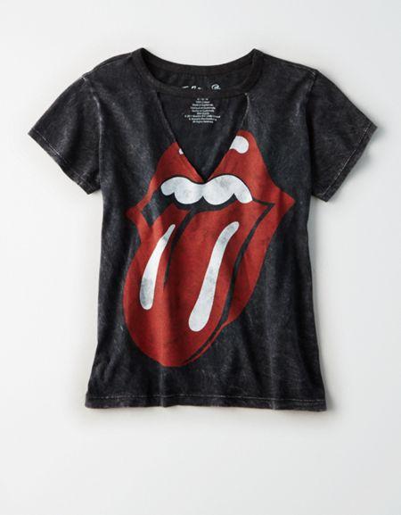 American Eagle Outfitters The Rolling Stones Cutout Graphic T-shirt