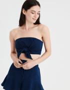American Eagle Outfitters Ae Smocked Tie-up Tube Top