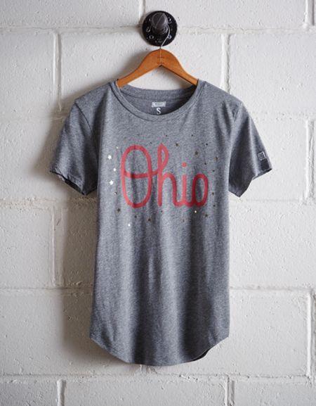 Tailgate Women's Ohio State Reflective Stars T-shirt