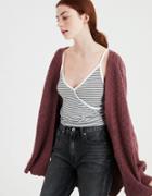American Eagle Outfitters Ae Eyelet Shirttail Cardigan