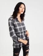 American Eagle Outfitters Ae Ahh-mazingly Soft Plaid Popover Shirt