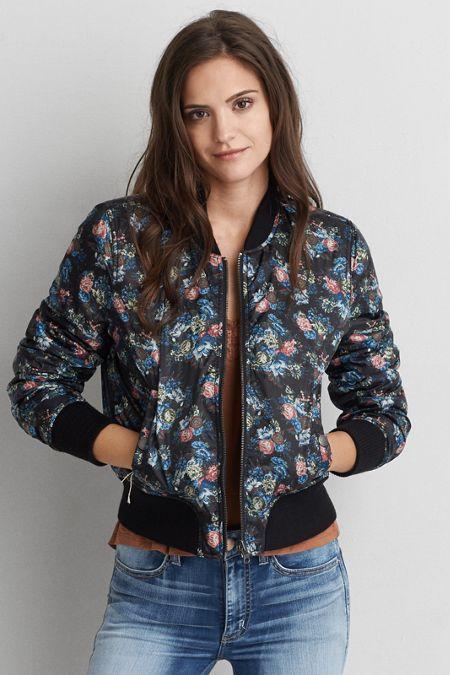 American Eagle Outfitters Ae Reversible Bomber Jacket
