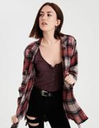 American Eagle Outfitters Ae Destroy Flannel Button Up Shirt