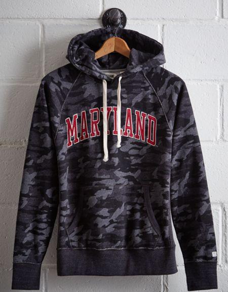 Tailgate Men's Maryland Popover Camo Hoodie