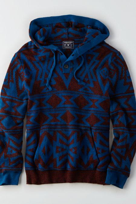 American Eagle Outfitters Ae Southwestern Henley Sweater