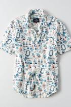 American Eagle Outfitters Ae Printed Short Sleeve Shirt
