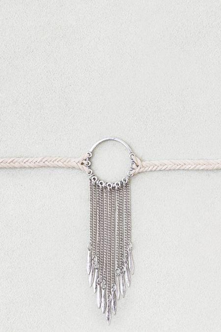 American Eagle Outfitters Ae Braided Circle Charm Necklace