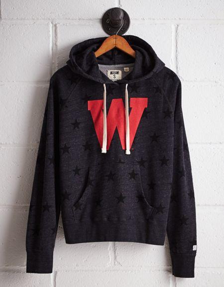 Tailgate Women's Wisconsin Terry Fleece Star Hoodie