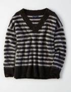 American Eagle Outfitters Ae V Neck Eyelash Pullover Sweater