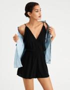 American Eagle Outfitters Ae Lace Trim Halter Romper