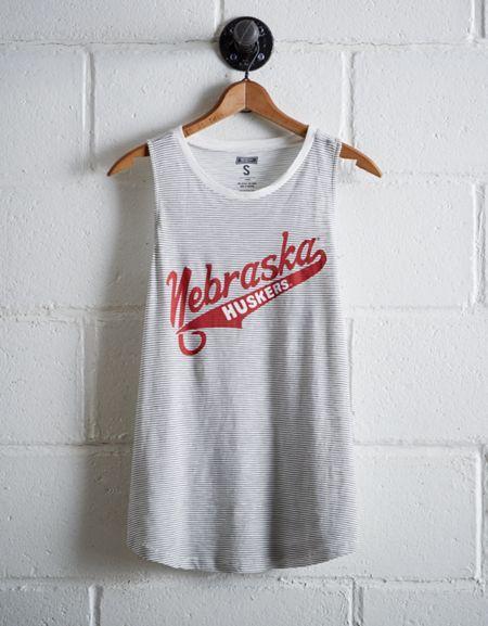 Tailgate Women's Nebraska Stripe Tank