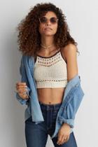 American Eagle Outfitters Ae Open Stitch Hi-neck Tank