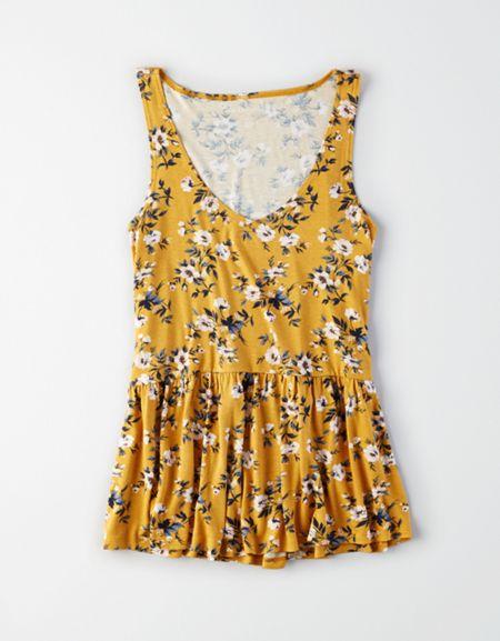 American Eagle Outfitters Ae Oversized Peplum Tank Top