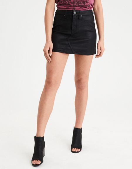 American Eagle Outfitters Ae Coated Mini Skirt