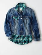 American Eagle Outfitters Atelier & Repairs X Ae Flannel & Denim Jacket