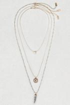 American Eagle Outfitters Ae Evil Eye & Horn Layered Necklaces