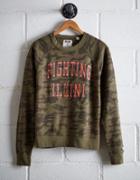 Tailgate Women's Illinois Camo Fleece Sweatshirt