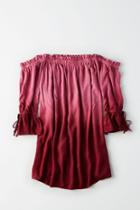 American Eagle Outfitters Ae Dip-dye Off-the-shoulder Dress