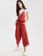 American Eagle Outfitters Ae Ruffle Peplum Jumpsuit