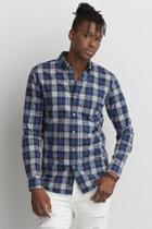 American Eagle Outfitters Ae Slim Plaid Button Down Shirt