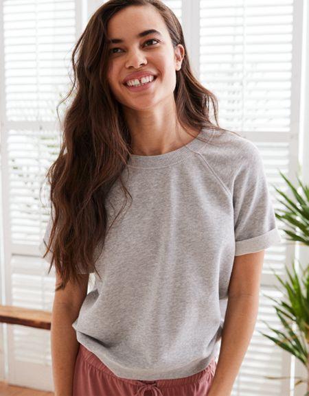 Aerie Short Sleeve Sweatshirt
