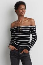 American Eagle Outfitters Ae Off-the-shoulder Ribbed Sweater
