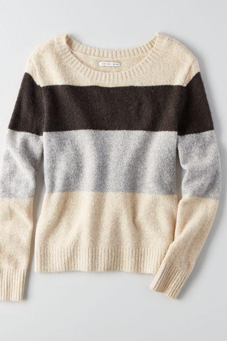 American Eagle Outfitters Ae Striped Crew Sweater