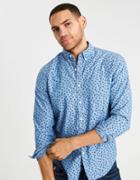 American Eagle Outfitters Ae Classic Printed Button-down Chambray Shirt