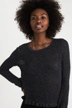 American Eagle Outfitters Ae Metallic Pointelle Sweater