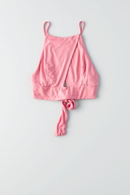 American Eagle Outfitters Don't Ask Why Wrap-front Crop Top