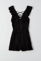 American Eagle Outfitters Ae Ruffle Knit Romper