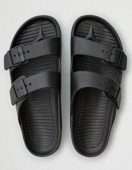 American Eagle Outfitters Ae Solid One Piece Double Buckle Sandals