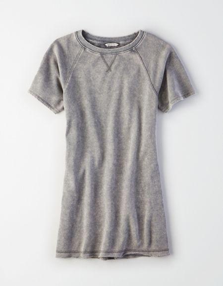 American Eagle Outfitters Ae Washed Fleece T-shirt Dress