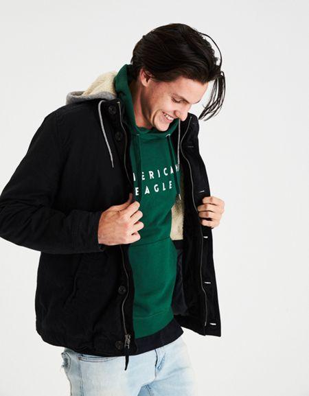 American Eagle Outfitters Ae Waxed Cotton Workwear Jacket