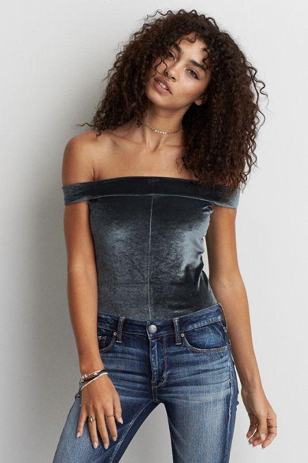 American Eagle Outfitters Ae Velvet Bodysuit